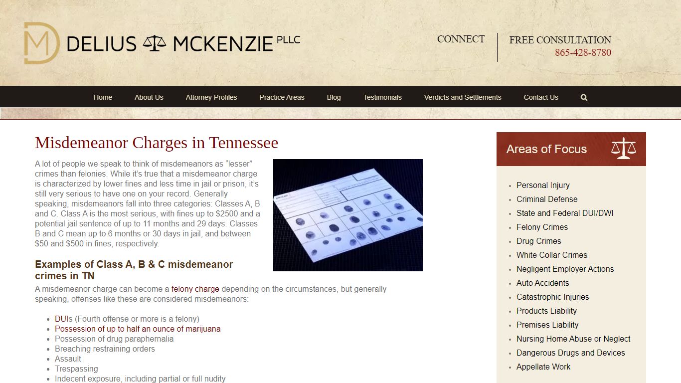 Misdemeanor Charges in Tennessee - deliusmckenzie.com