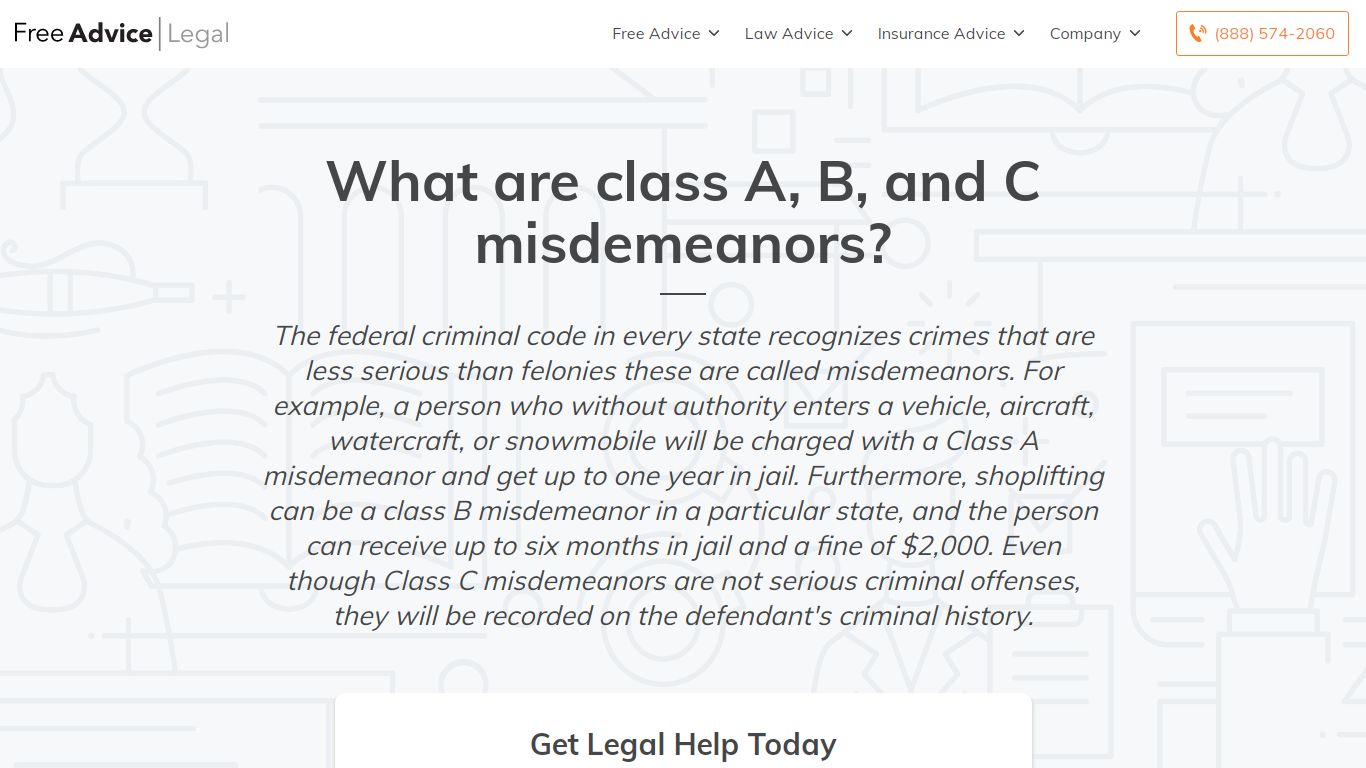 What are class A, B, and C misdemeanors? | FreeAdvice